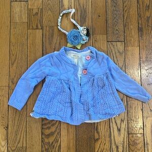 Matilda Jane Cardigan and headband size 18-24 months